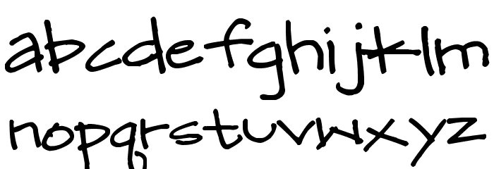Pea Mary-Katie Skinny Font LOWERCASE