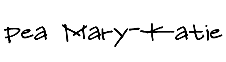 Pea Mary-Katie Font