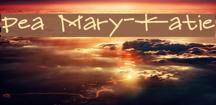 Pea Mary-Katie Font examples