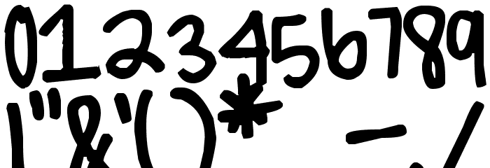 Pea Mary Font OTHER CHARS