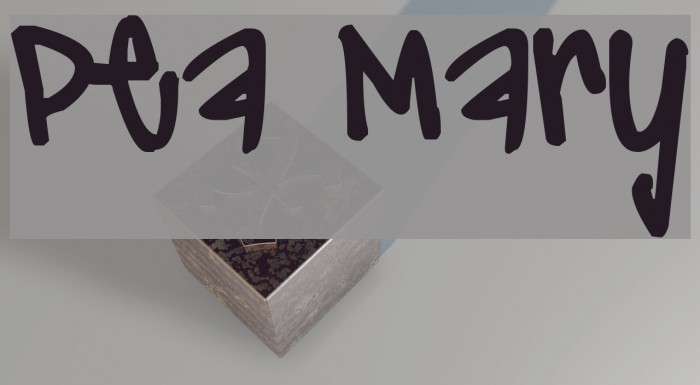 Pea Mary Font examples
