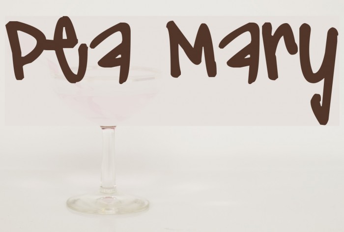 Pea Mary Font examples