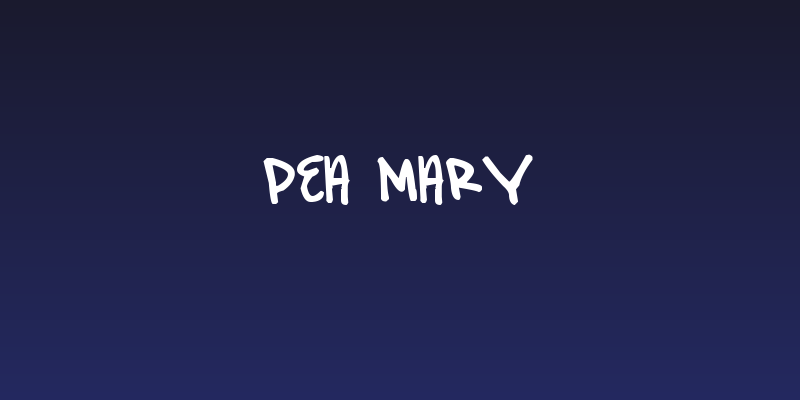 Pea Mary Social Header