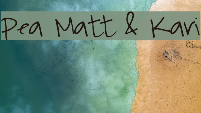 Pea Matt & Kari Font examples