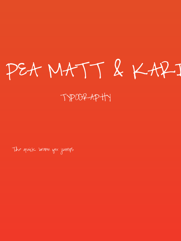 Pea Matt & Kari Poster