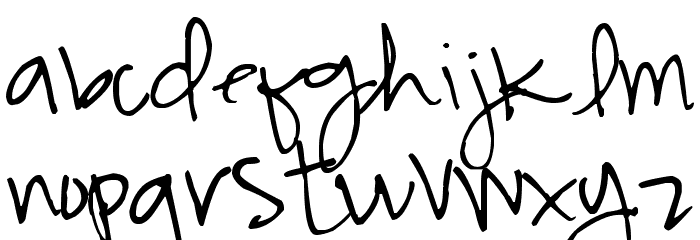 Pea Matt & Kari Font LOWERCASE