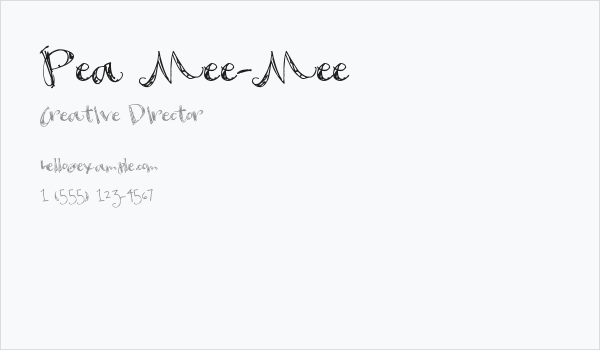 Pea Mee-Mee Business Card