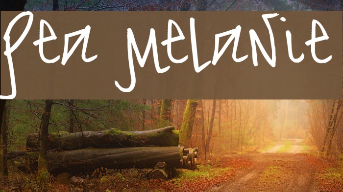 Pea Melanie Font examples
