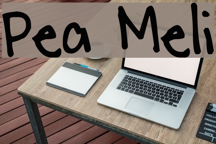 Pea Meli Font examples