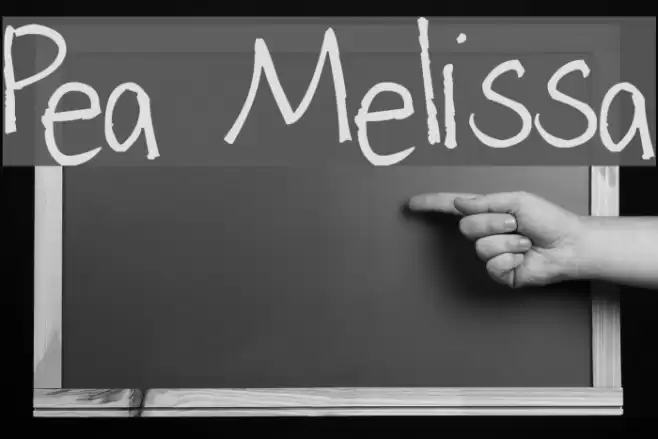 Pea Melissa Font examples