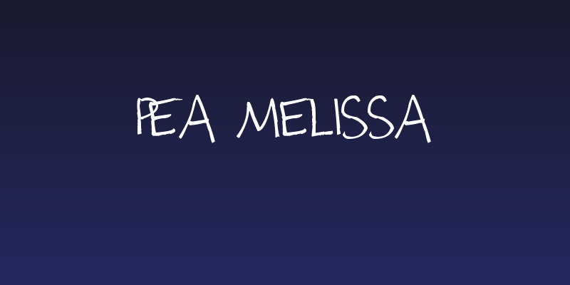 Pea Melissa Social Header