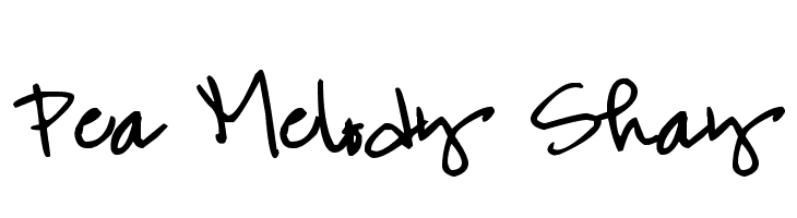 Pea Melody Shay  font caratteri gratis