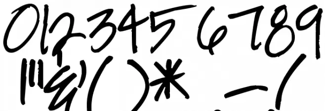 Pea Mel's In Between Font OTHER CHARS