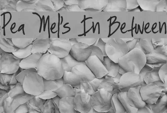 Pea Mel's In Between Font examples