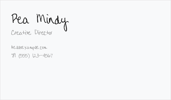 Pea Mindy Business Card