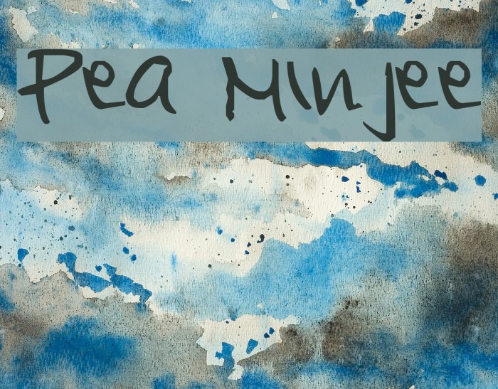Pea Minjee Font examples