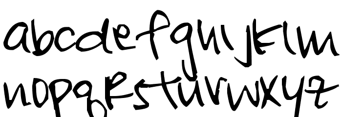 Pea Minjee Font LOWERCASE