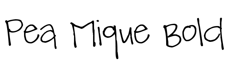 Pea Mique Bold Font
