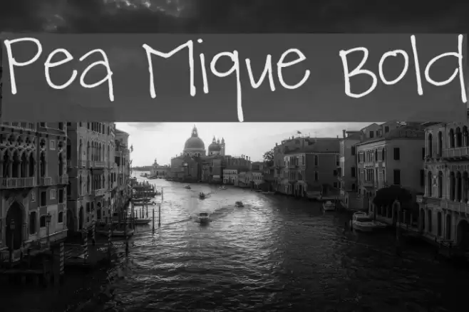 Pea Mique Bold Font examples