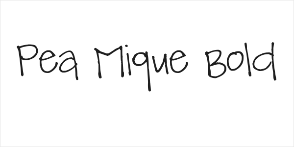 Pea Mique Bold Logo