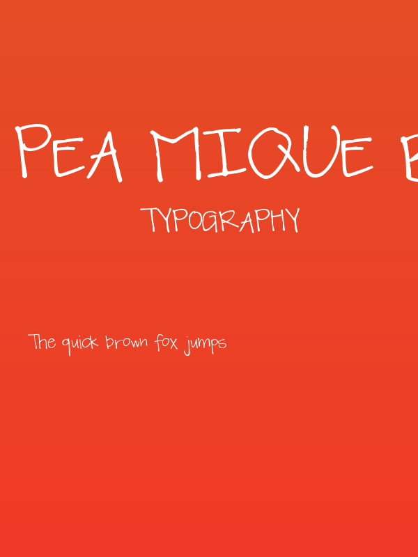 Pea Mique Bold Poster