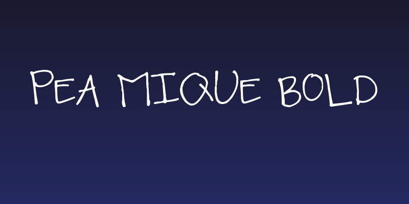 Pea Mique Bold Social Header