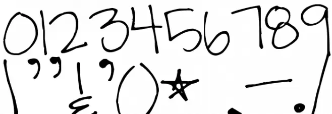 Pea Mique Font OTHER CHARS