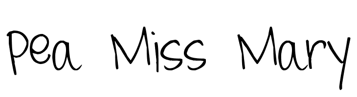 Pea Miss Mary Font