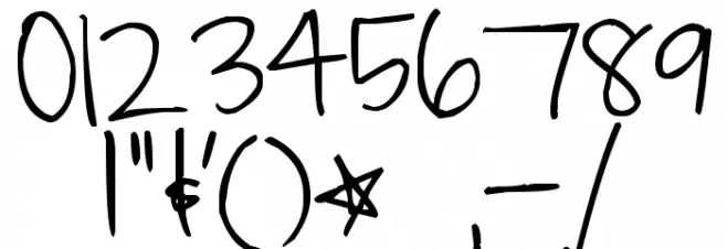 Pea Miss Mary Font OTHER CHARS