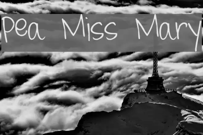 Pea Miss Mary Font examples