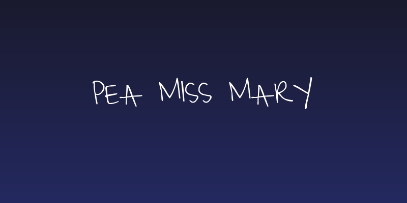 Pea Miss Mary Social Header