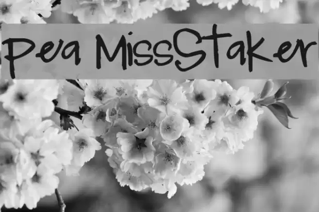 Pea MissStaker Font examples