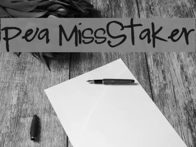 Pea MissStaker Font examples