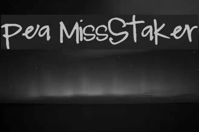 Pea MissStaker Font examples