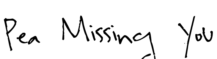 Pea Missing You  les polices de caractères gratuit tlcharger
