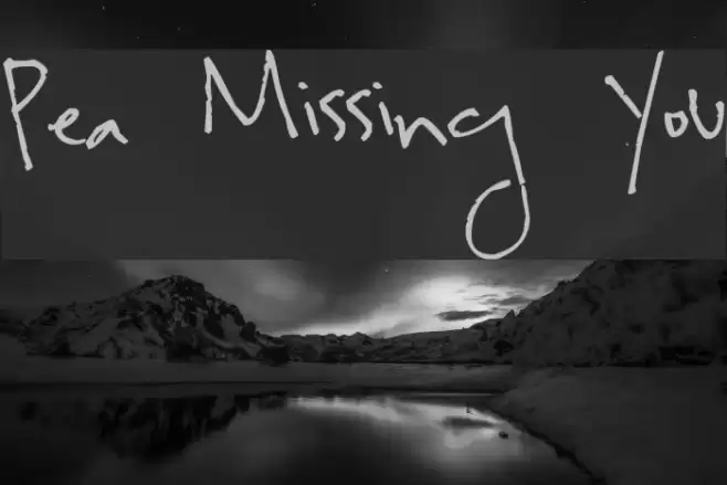 Pea Missing You Font examples