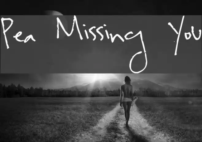Pea Missing You Font examples