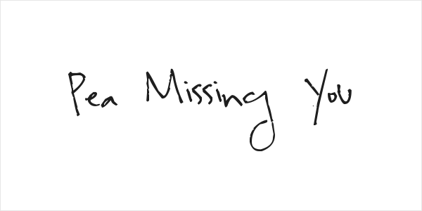 Pea Missing You Logo