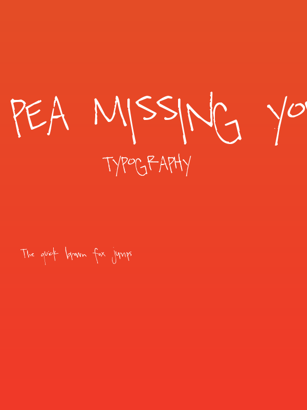 Pea Missing You Poster