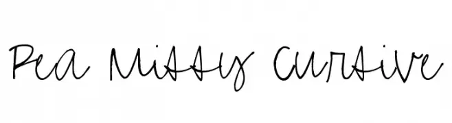 Pea Missy Cursive  les polices de caractères gratuit tlcharger