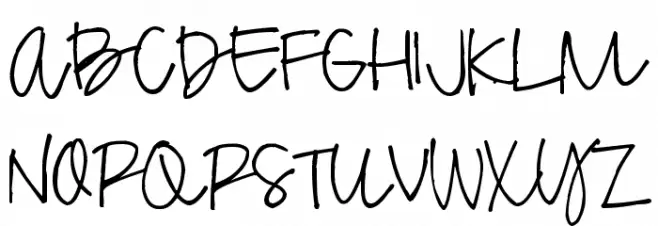 Pea Missy Cursive フォント 大文字