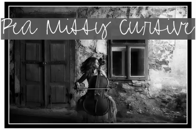 Pea Missy Cursive フォント examples