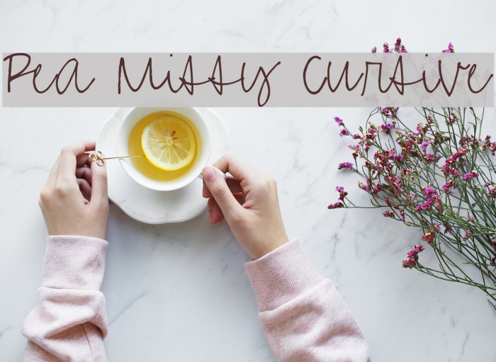 Pea Missy Cursive Font examples