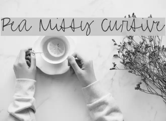 Pea Missy Cursive フォント examples