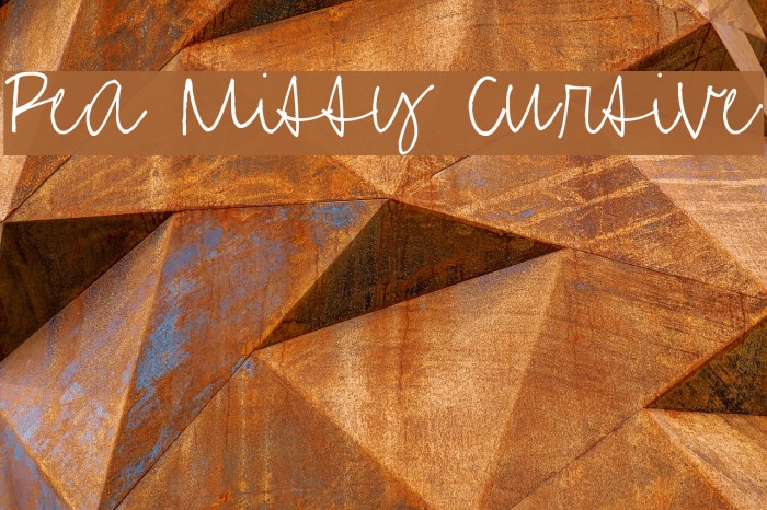 Pea Missy Cursive Font examples