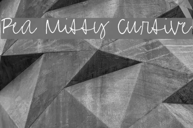 Pea Missy Cursive フォント examples