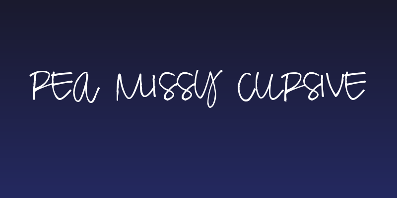 Pea Missy Cursive Social Header