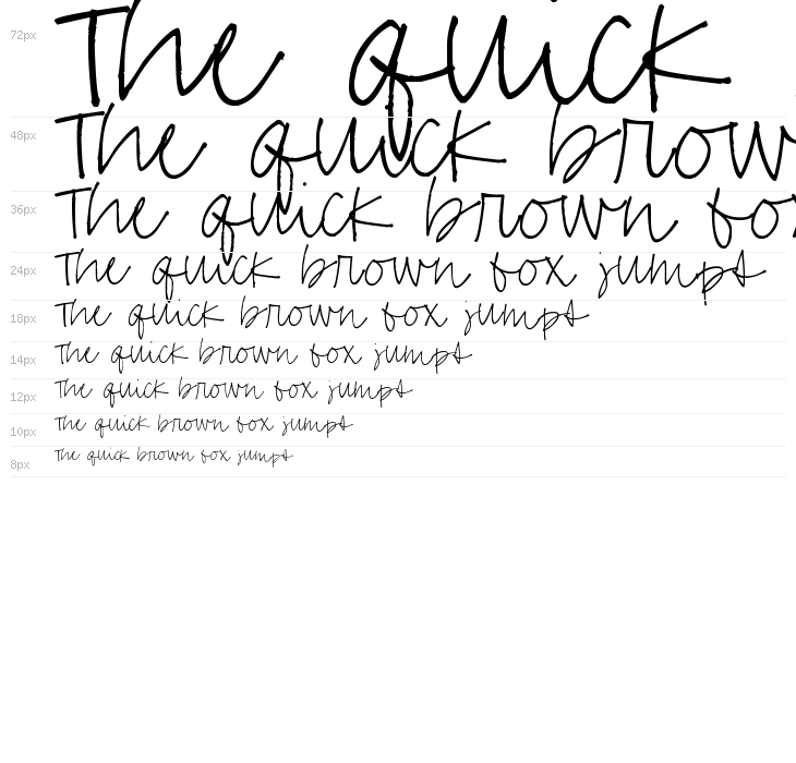 Pea Missy Cursive Waterfall