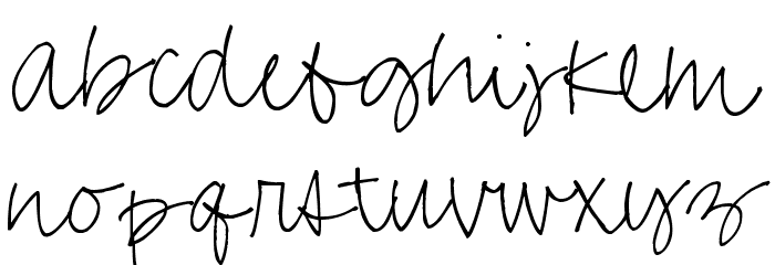 Pea Missy Cursive Font LOWERCASE