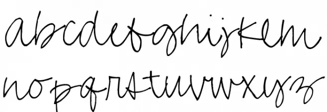 Pea Missy Cursive 字体 小写